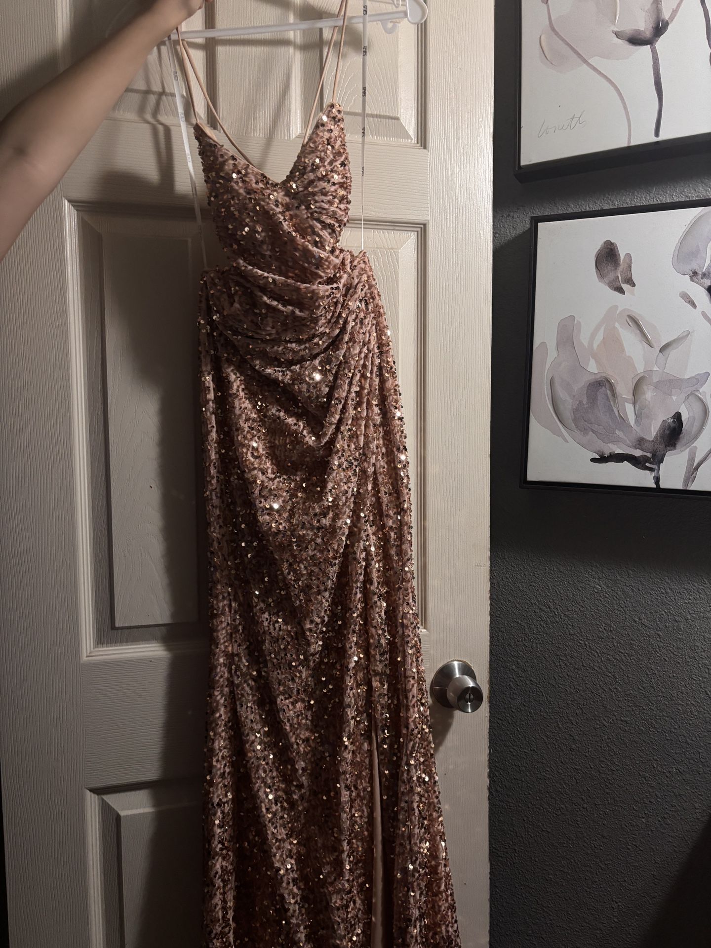 Rose Gold Formal/Prom Dress XS
