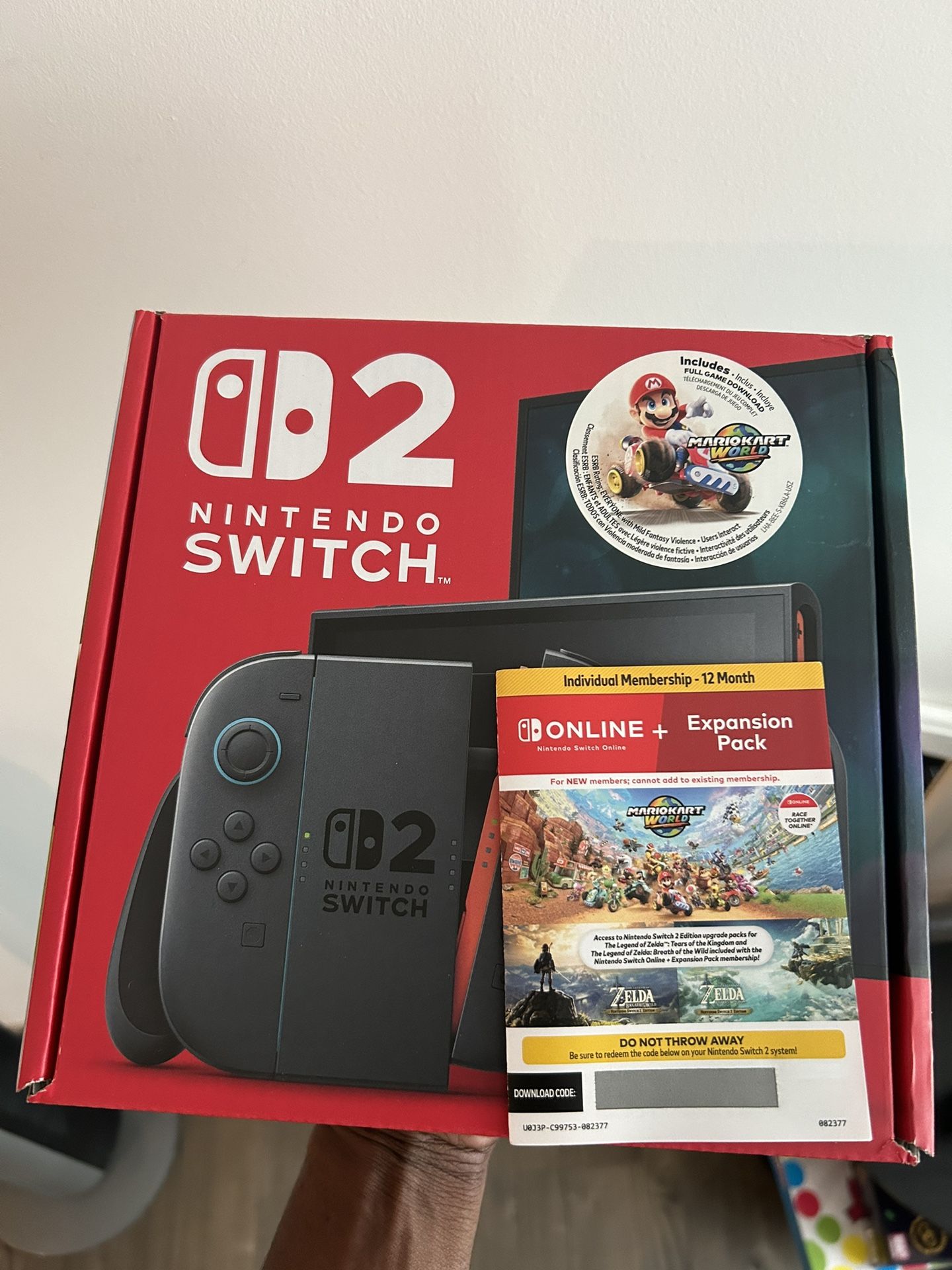 Nintendo Switch 2 Mario Kart Bundle + 12 Month Switch Online