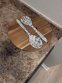 Decorative bowl with utensils