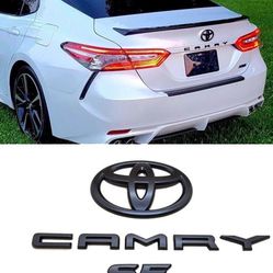 BLACK OUT OVERLAY EMBLEM KIT fit 2018 - 2024 TOYOTA CAMRY SE PT(contact info removed)1-02