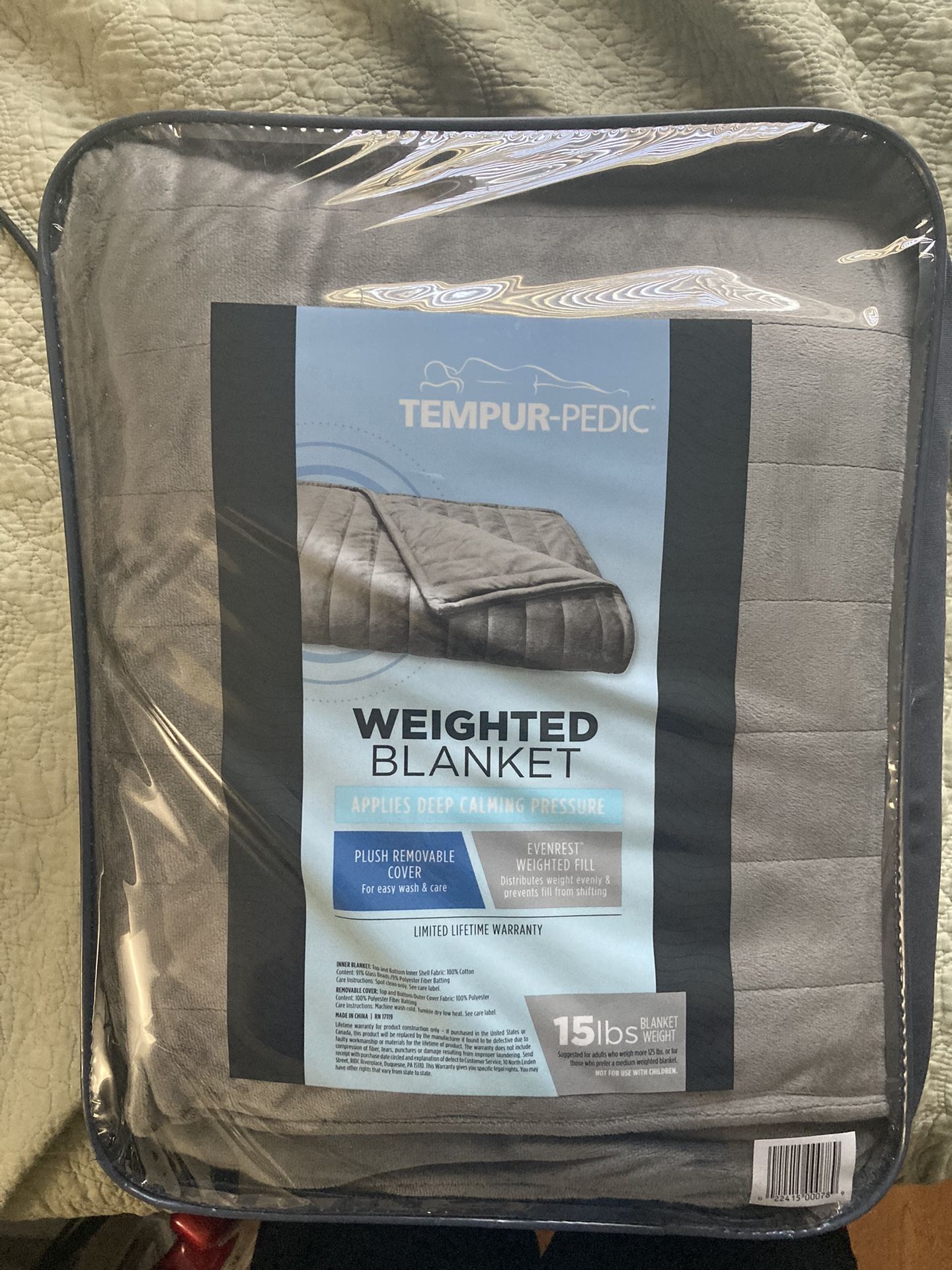 Tempur-Pedic 15lb Weighted Blanket