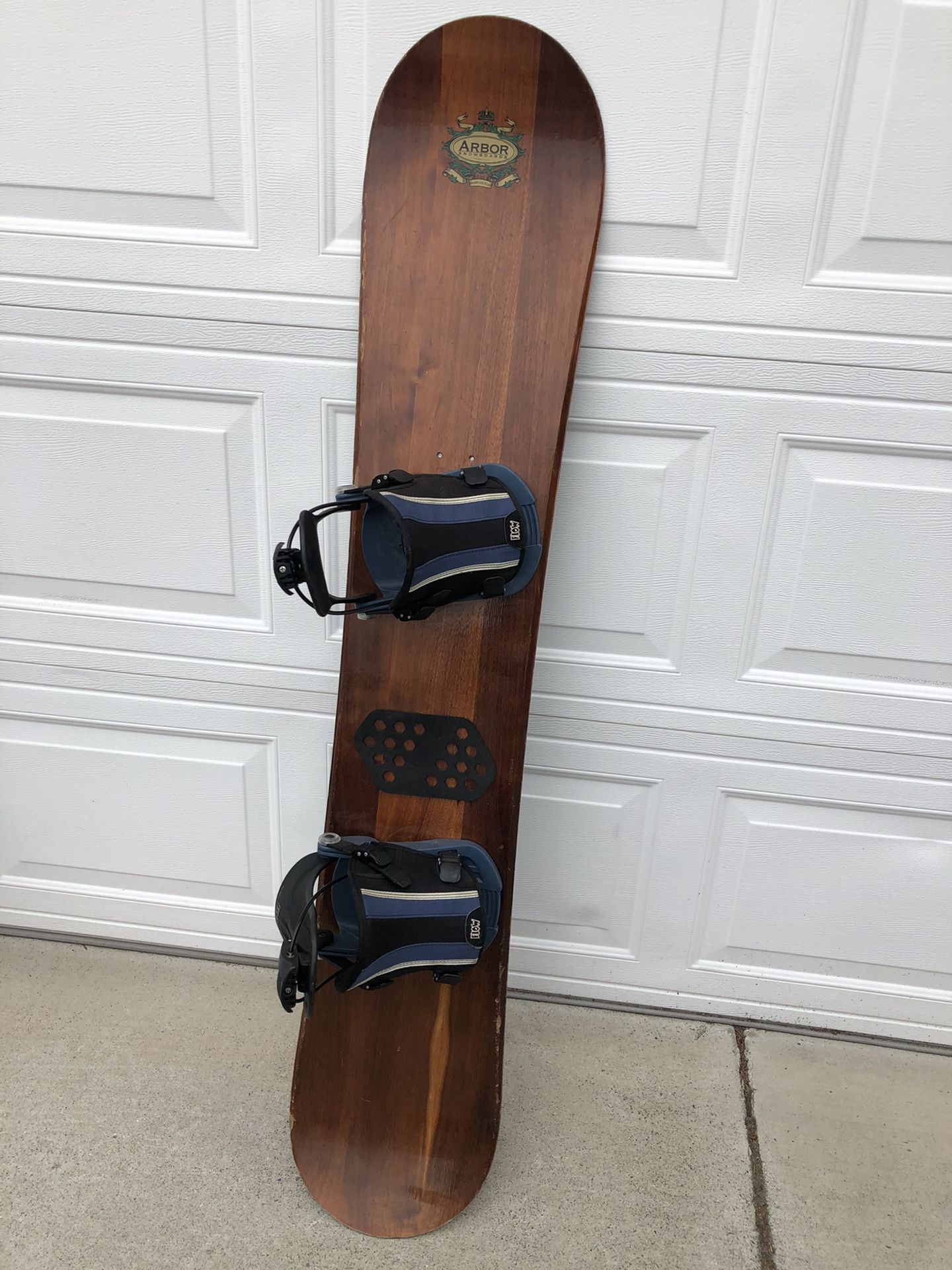 Arbor Hawaii Koa Wood snowboard D54 Natural LIGHT WEIGHT 154 w/Flow bindings large