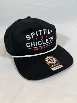 Spittin' Chiclets 47 Brand Hitch Snapback Hat "Shot at a Cure" Pink Ribbon Rope