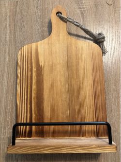 Rustic Wooden Cookbook Stand