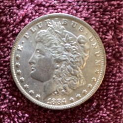 1884 O Morgan Silver Dollar 