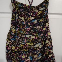 Zara Multi Colored Halter Tube Top Dress
