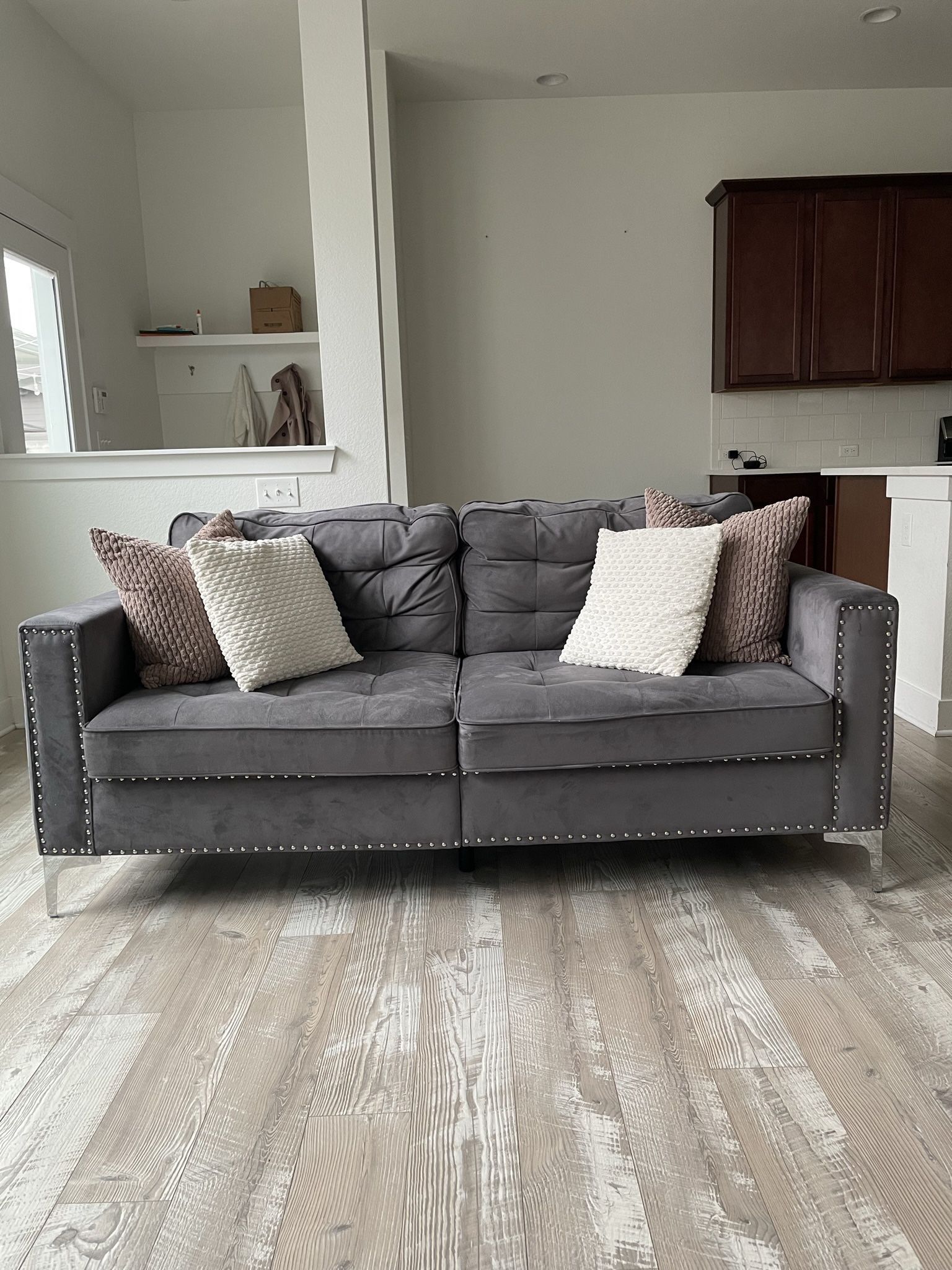 Grey Loveseat Couch