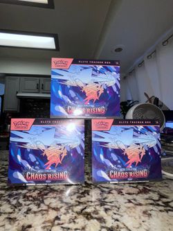 Chaos Rising elite trainer box Pokemon cards