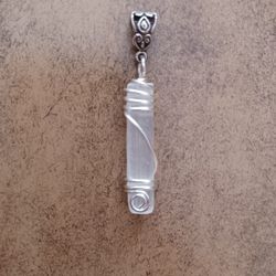 Selenite pendent silver wrapped new