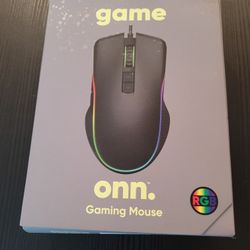 Gaming Mouse With Attached USB Power Cable 6ft ONN