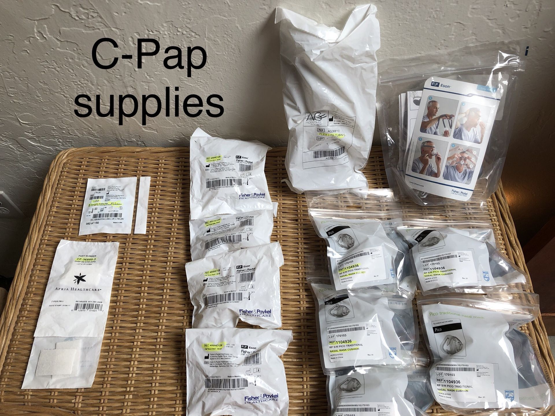 CPap supplies new unopened