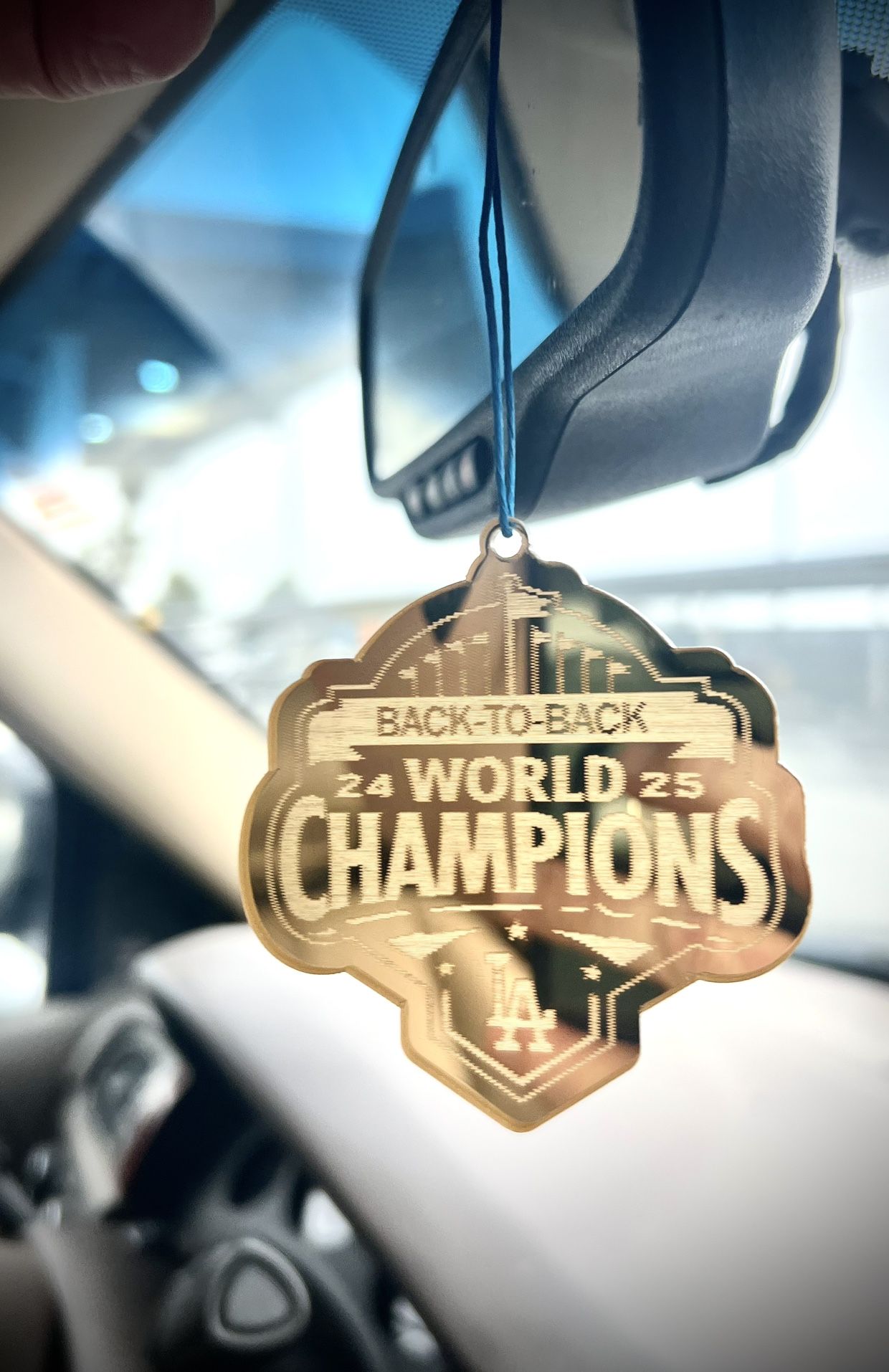 Dodgers Holiday Decoration - Car Mirror