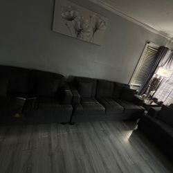 Living room 3 sofas,  8 seat