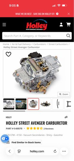 Holley carburetor 570 CFM