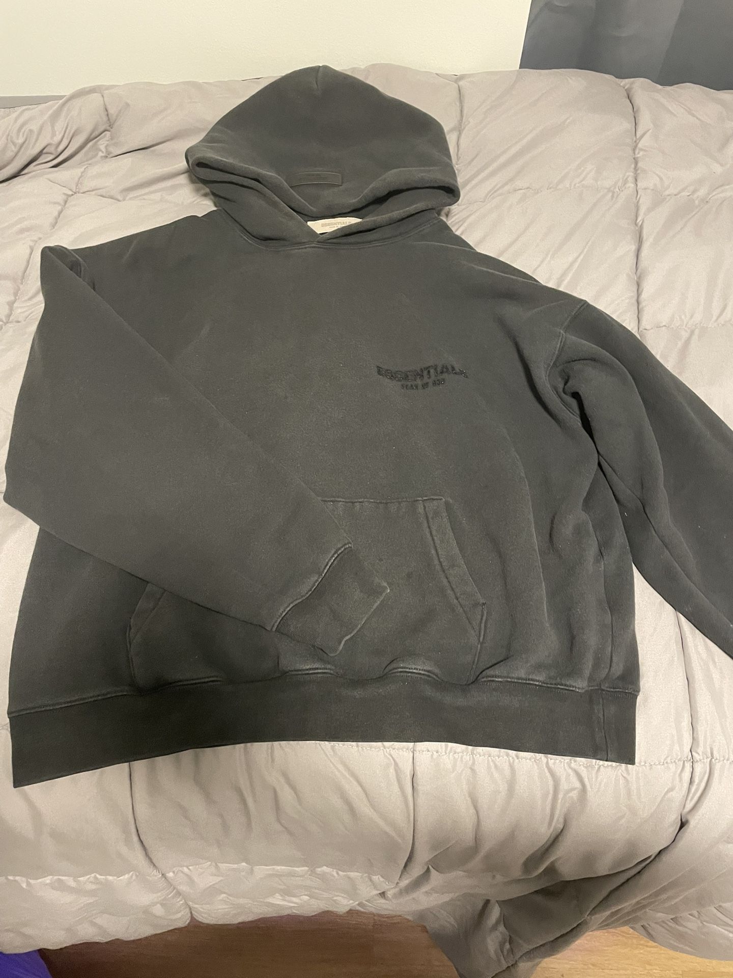 essentials hoodie size small