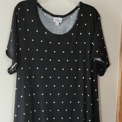 LULAROE LARGE BLACK  POLKA DOT DRESS
