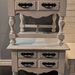 White Rustic End Tables