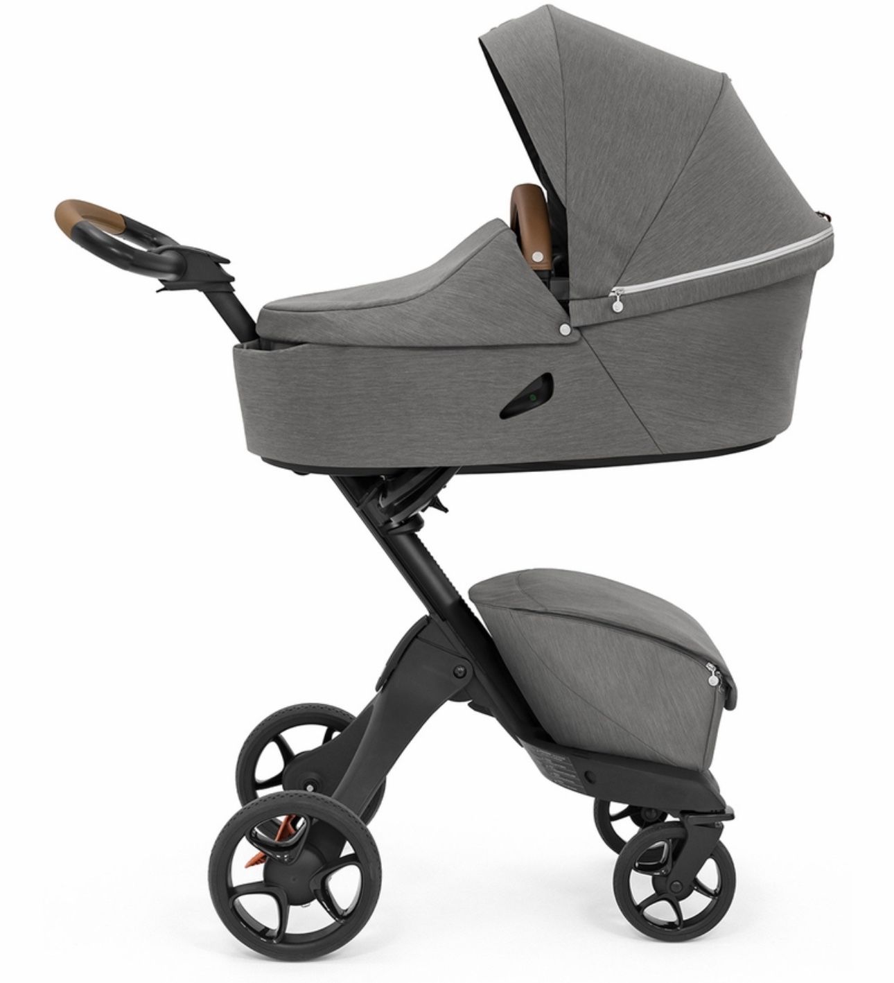 Stokke Xplory Stroller Set In Gray Melange Includes Strollers With Bassinet Nuna Car Seat Winter Cover Kit New Car seats Accessories