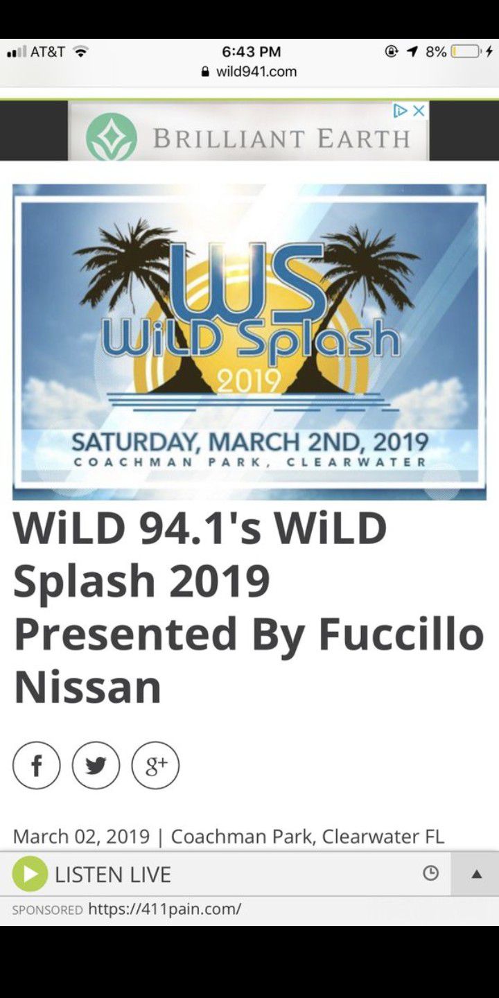 Wild Splash tickets (2)
