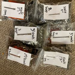12 Bags Nails And Screws New  