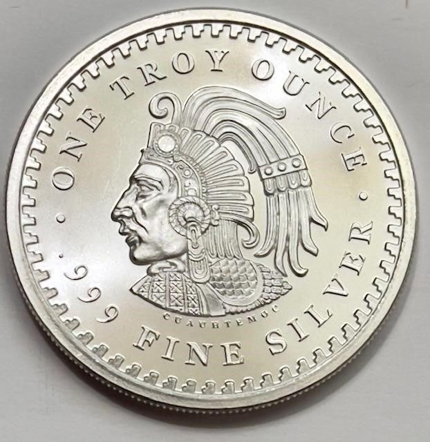 Aztec Mayan Calendar 1 oz .999 Silver