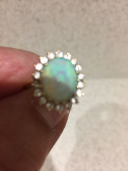 Opal Halo Cocktail Ring