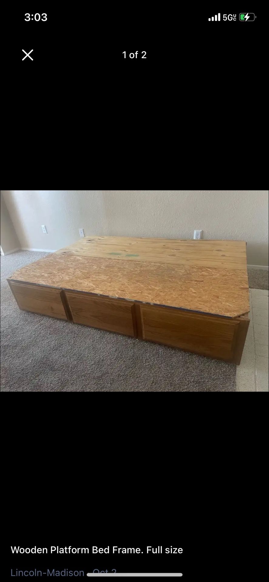 Full. Bed Frame. 6. Drawers