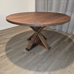 Walnut Pedestal Dining Table