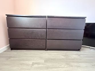 IKEA MALM 3-Drawer Dresser Set of 2