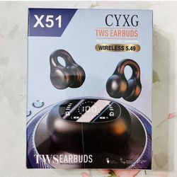 X51 TWS Bluetooth Wireless Stereo Open-ear Sports Headset Earbuds Digital Case