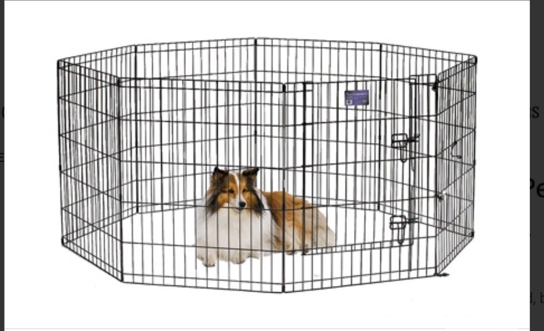 Midwest Black E-Coat Exercise Pen w/door 