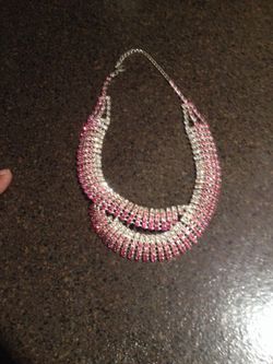 Diamond three colors necklace