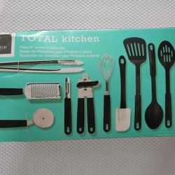 Open Box GIBSON HOME TOTAL KITCHEN 19PC **MISSING TONG**