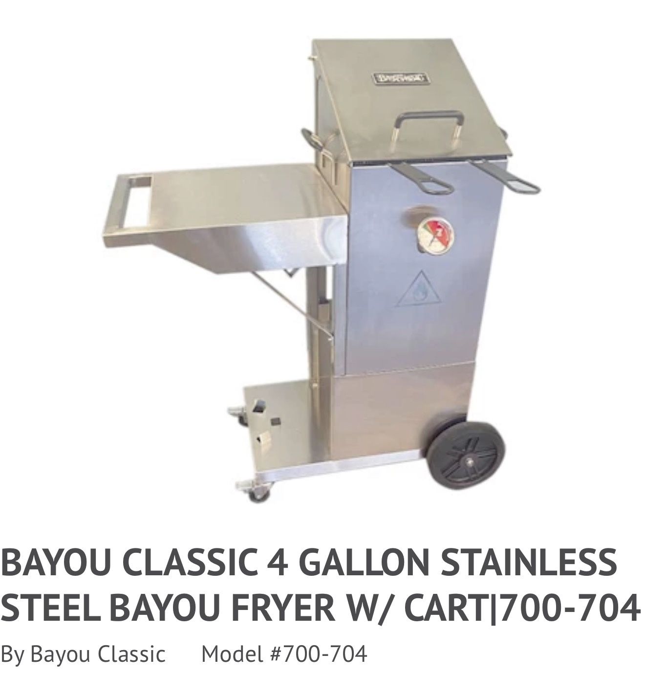 Bayou Classic 4 Gallon Fryer