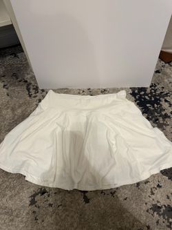 Flared White Tennis Skort