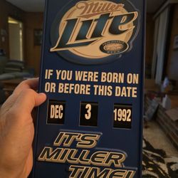 Vintage Miller Lite Manual Age Verifier 