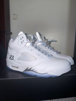 JORDAN 5 WHITE METALLIC