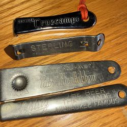 4 Vintage Beer Bottle Openers