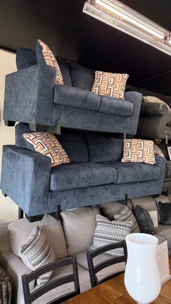Navy Blue Sofa Set