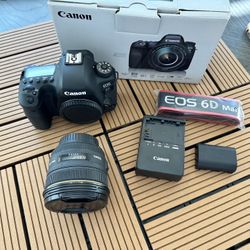 Canon EOS 6D Mark II 26.2 MP Digital SLR Camera with Sigma 50mm f1.4 EX Lens