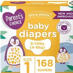 Parents Choice Diapers. Size 1