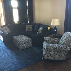 Navy Blue Sectional