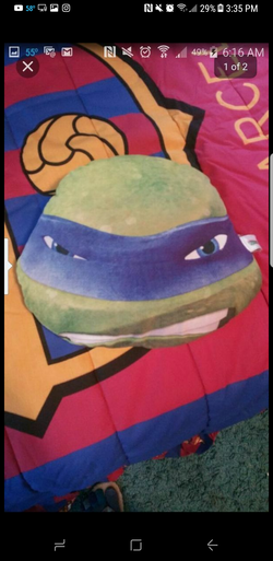 Ninja turtle head pillow