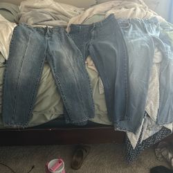3 pair of jeans