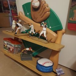 BRAND NEW BASEBALL ⚾️ SHELVES PLUS FIGURINES AND MORE 