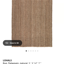 Ikea LOHALS flat woven, natural rug