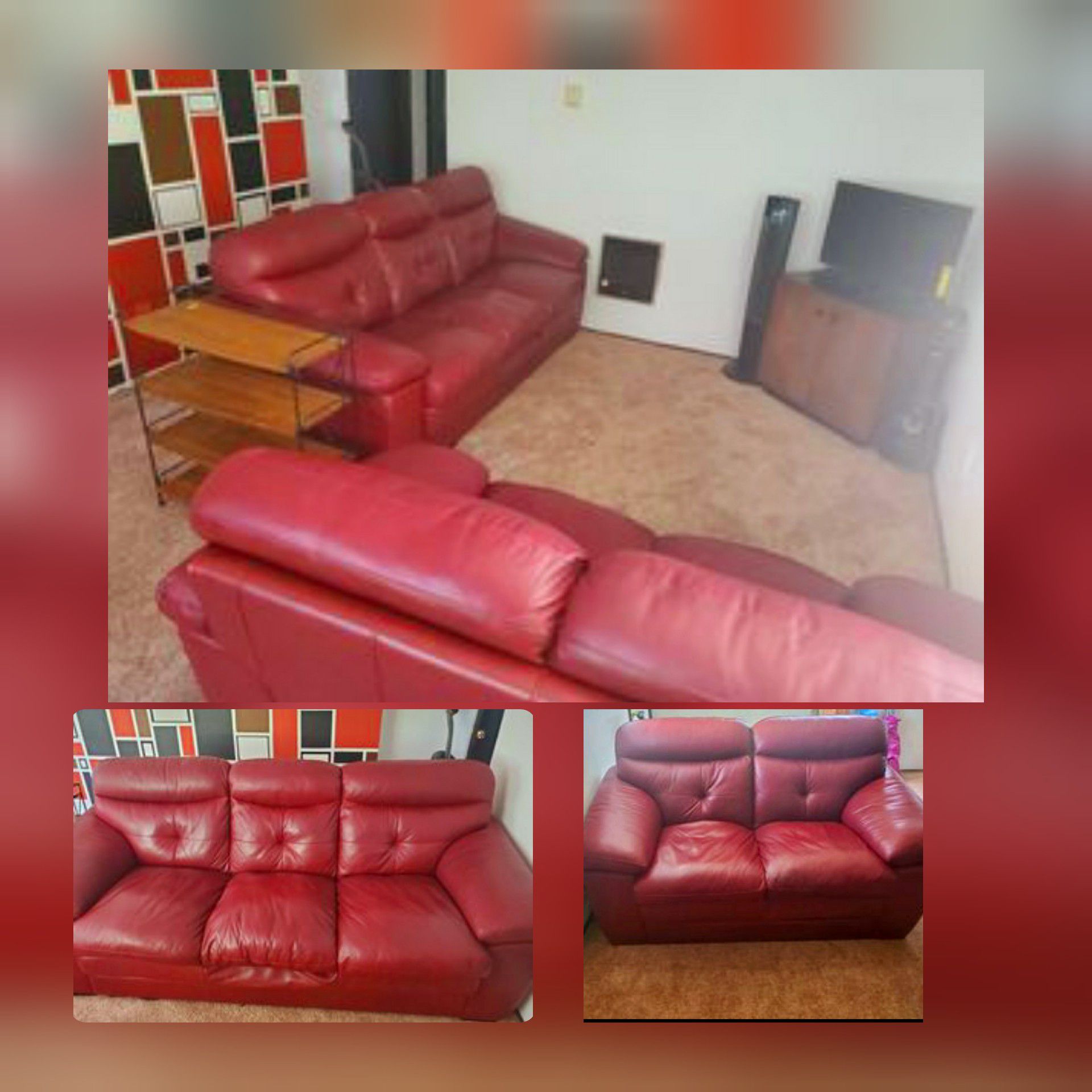 COUCHES LEATHER SET
