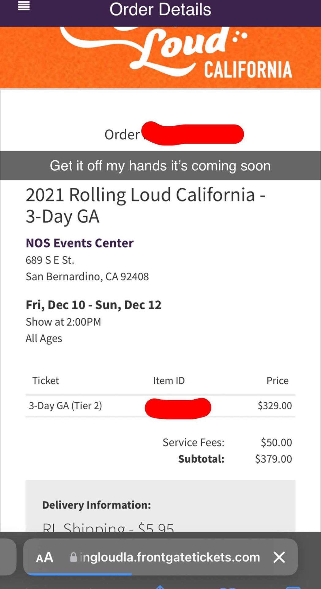Rolling Loud Ticket