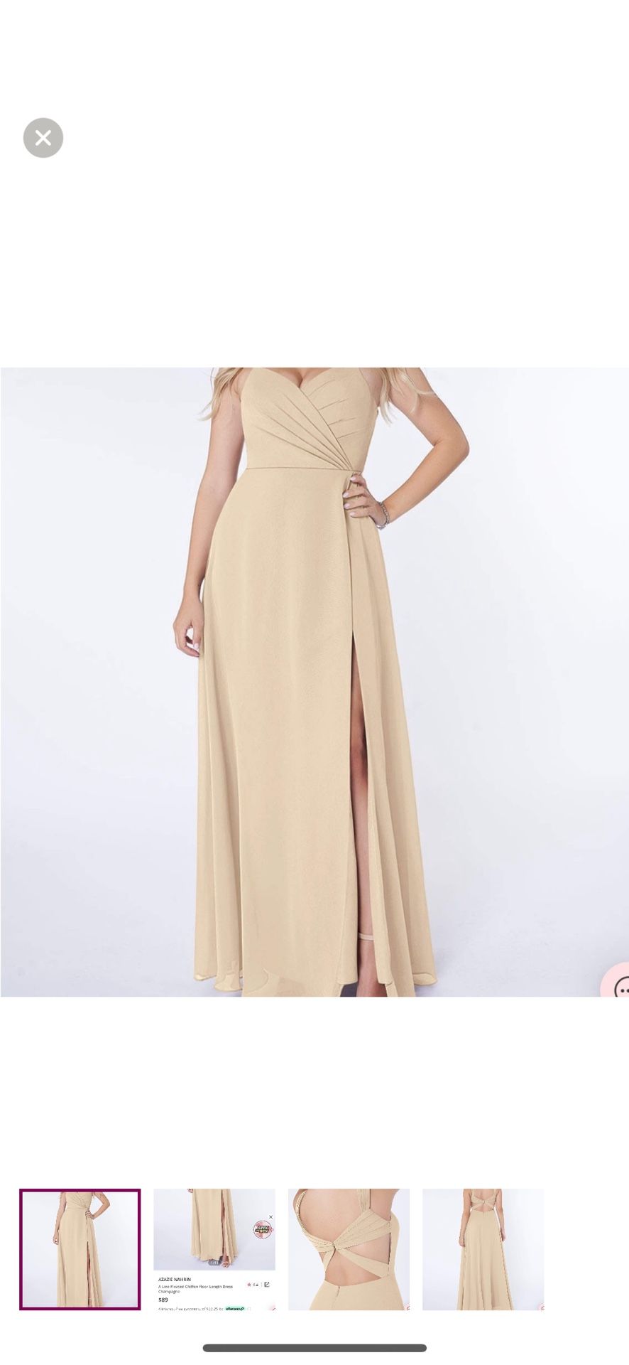 Azazie Champagne Dress