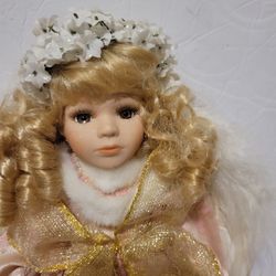 COLLECTOR's CHOICE Fine Bisque Porcelain 14" Winged Fairy Princess Doll